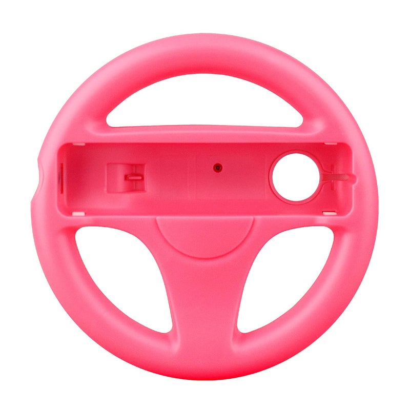 OSTENT Kart Racing Games Steering Wheel for Nintendo Wii Remote Controller Super Mario Game Color Pink - Image 1